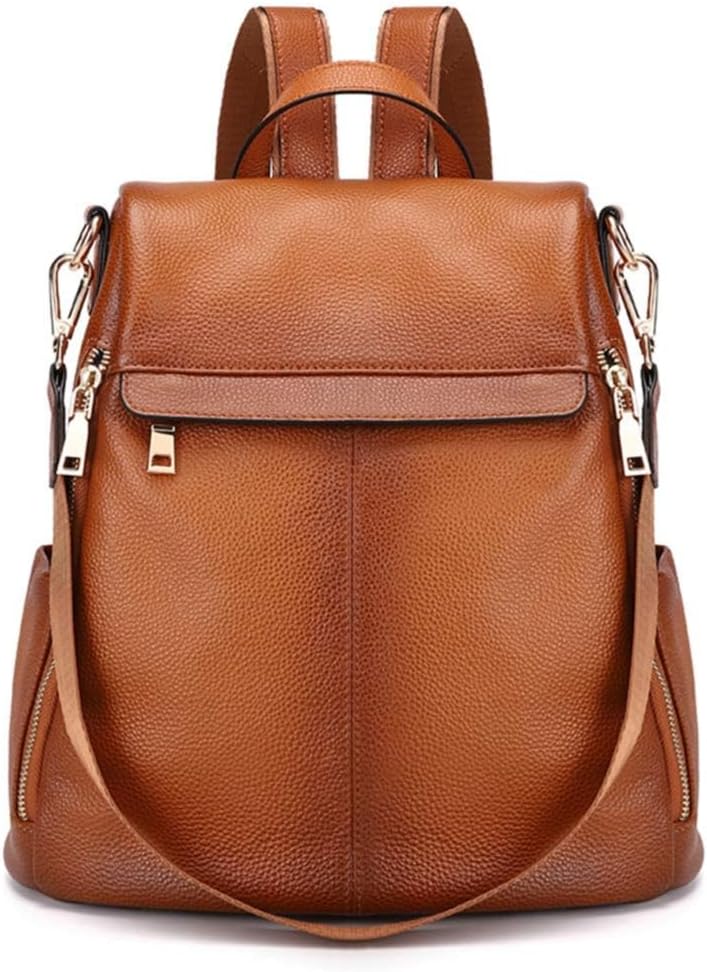 Kattee Women's Anti-Theft Backpack Purse Genuine Leather Shoulder Bag Fashion Ladies Satchel Bags