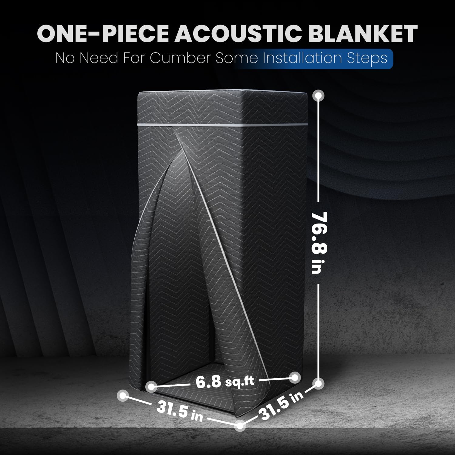 Portable Vocal Booth, Echo-Free Recording Booth Sound Proof Shield, Foldable Isolation Booth with Travel Bag for Voice Over, Podcasting, Music, Home Studio