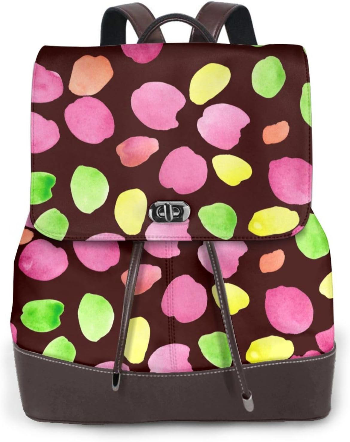 Watercolor Spots for Womens Backpack Purse Microfiber PU Anti-theft Large Fashion Designer Travel Bag Ladies Shoulder Bags