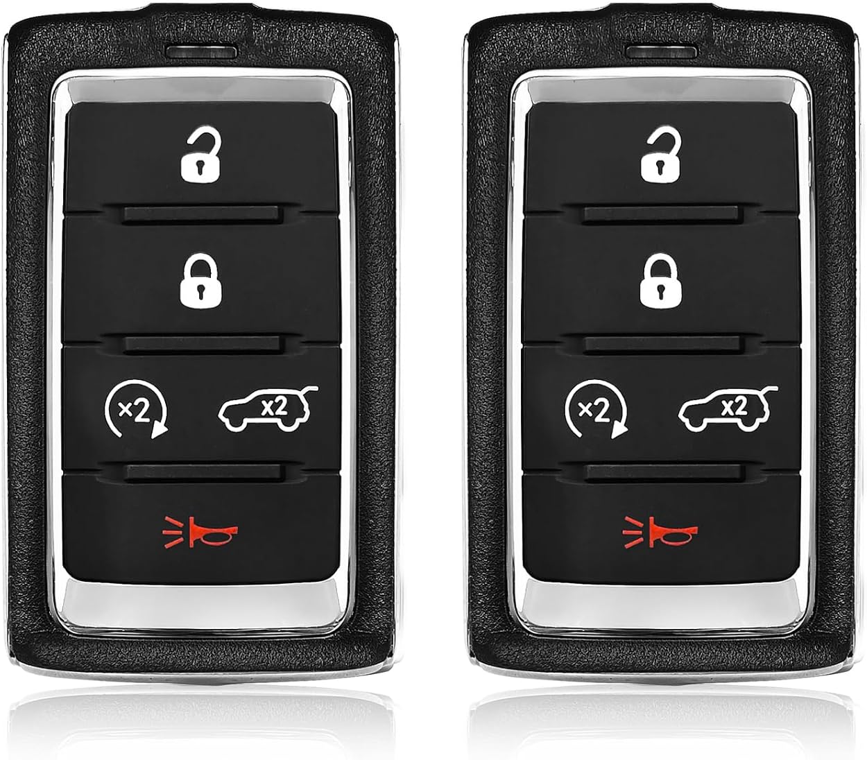 2 Keylessbest Replacement for 2021 - 2024 Jeep Grand Cherokee Grand Wagoneer Key Fob Remote Control M3NWXF0B1 5 Buttons 433.92MHz