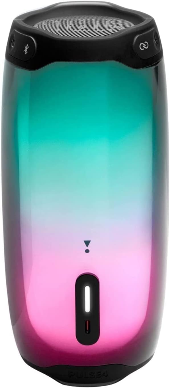 JBL Pulse 4 Waterproof Portable Bluetooth Speaker with Light Show - Black (Renewed)