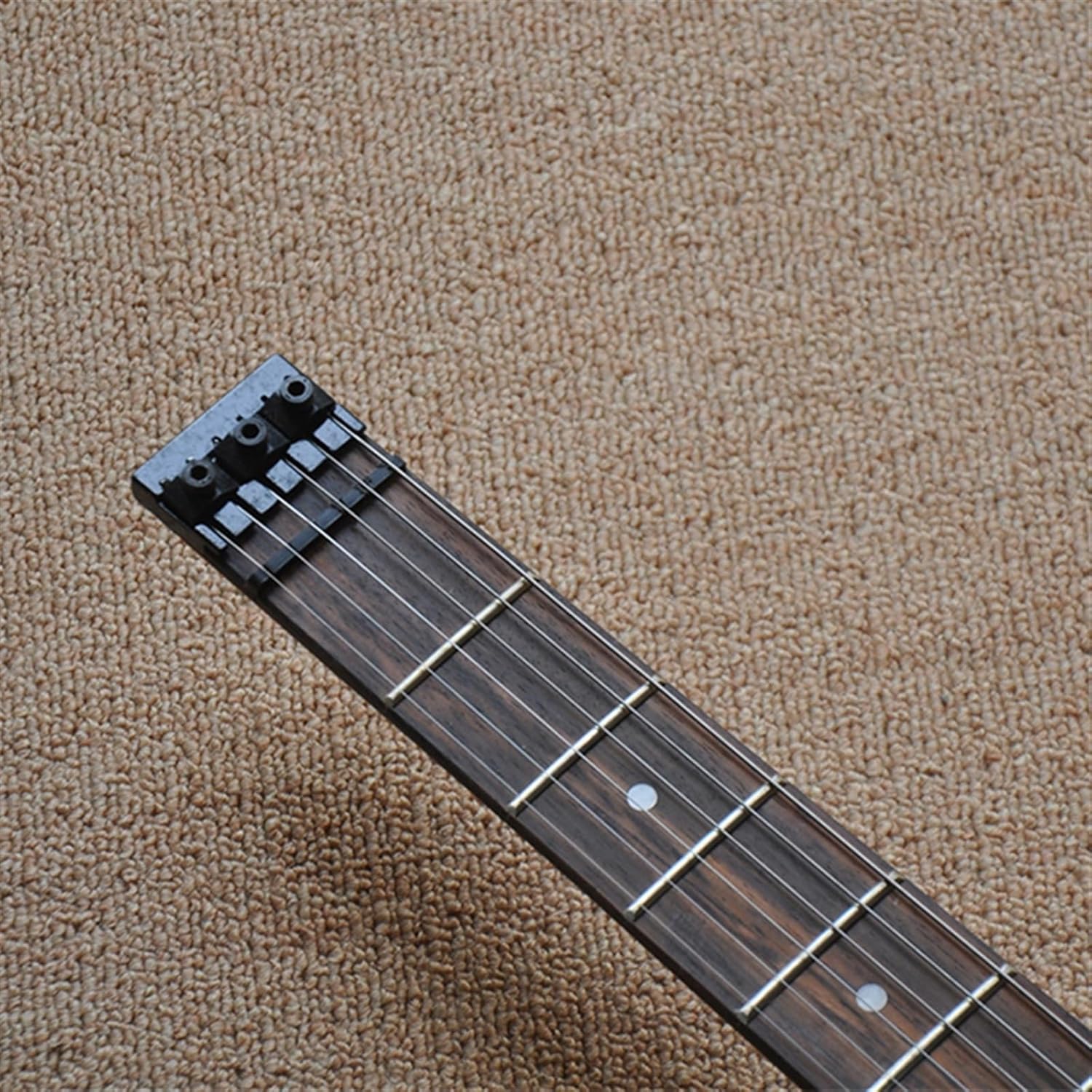 VENEKA Headless Electric Guitar Left Handed Yellow 39 Inches 24 Frets Headless Electric Guitar with Rosewood Fretboard