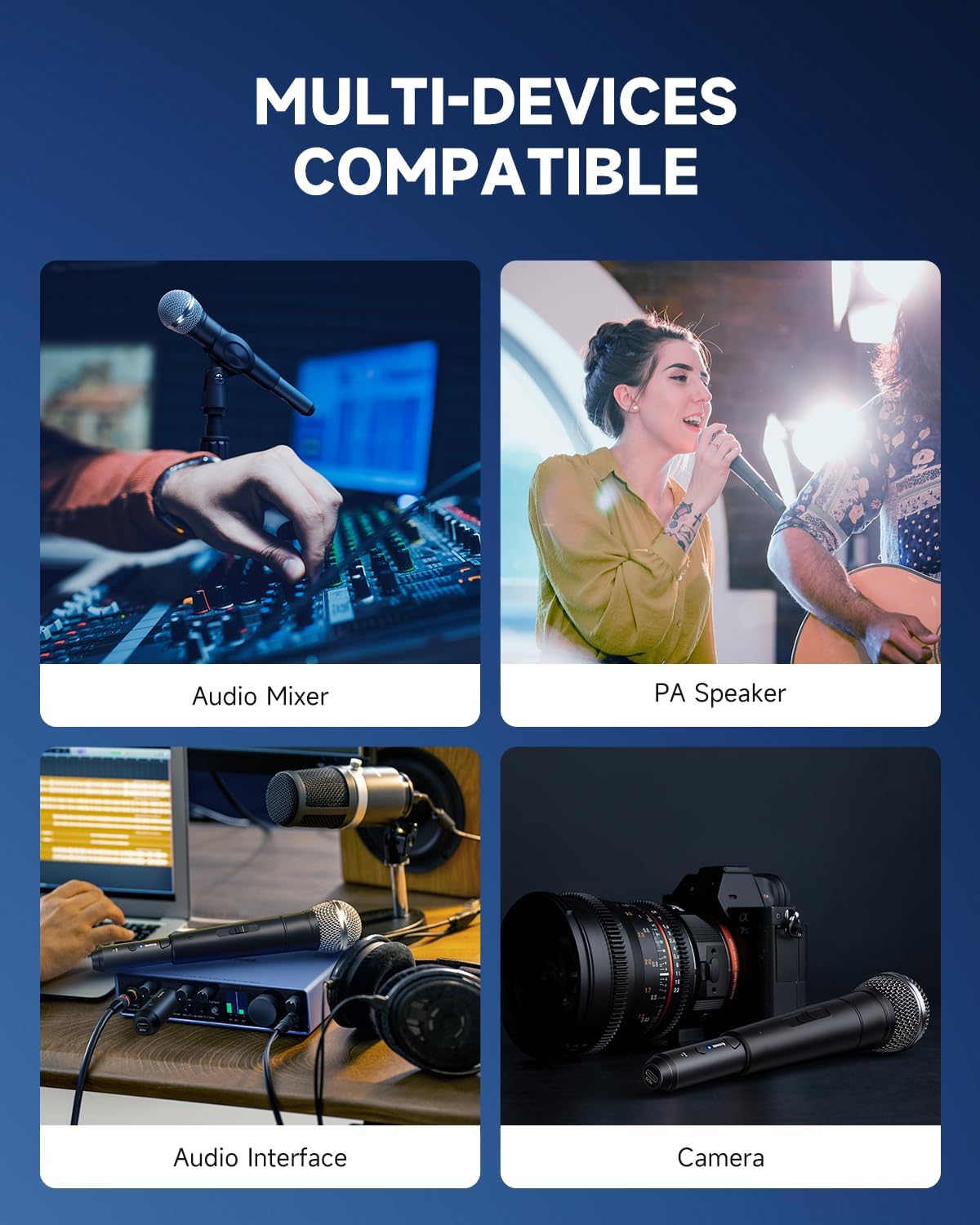 Donner Wireless XLR Microphone Transmitter Receiver, 2.4GHz Plug-on Wireless Mic Adapter with 24-bit/192kHz High-Resolution for Dynamic Microphones, Audio Mixer, PA System, Camera (CV-2)