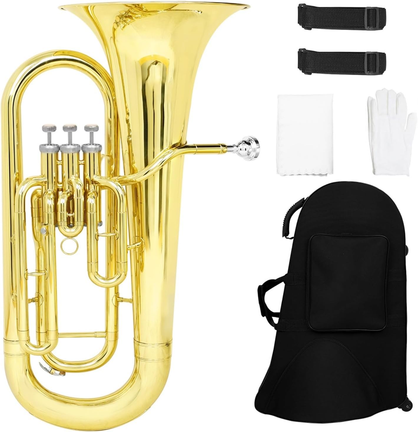 Euphonium Instrument Bb Key Brass Three Upright Beginner Playing Euphonium All-brass Instrument