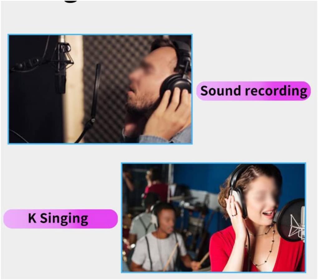 Professional Studio Condenser Microphone Set Microphone Set with Live Sound Card Wireless Bluetooth