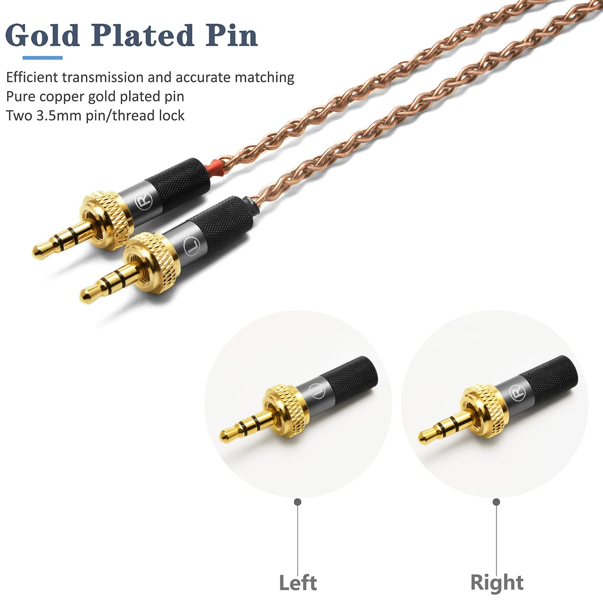 6N Single Crystal Copper Upgrade Headphone Cable 3.5mm/4.4mm/4Pin XLR Headphone Upgrade Cable for Sony MDR-Z7 MDR-Z7M2 MDR-Z1R (3.5mm Plug)