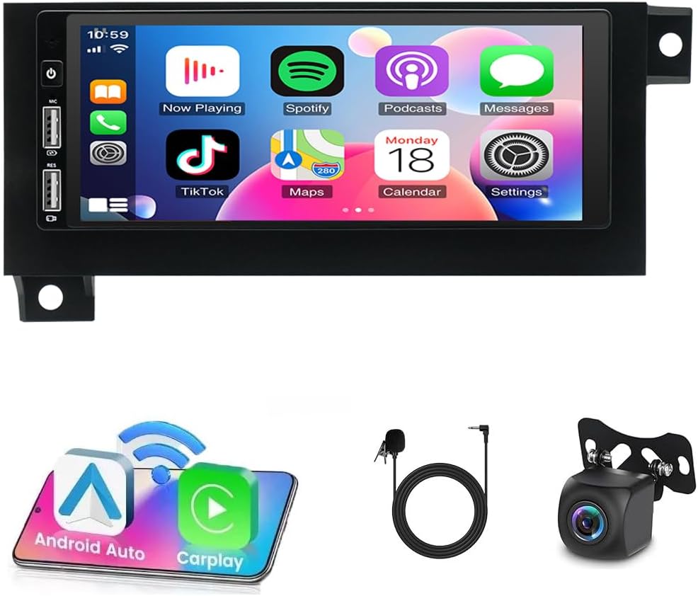 Android 15 Upgrade Car Stereo for Jeep Cherokee 1997-2001 Radio, for Jeep Grand Cherokee 1993-1998 for Wrangler 1997-2002 6.86 inch for Carplay Wireless Android Auto GPS RDS FM 2 DIN 2+32G