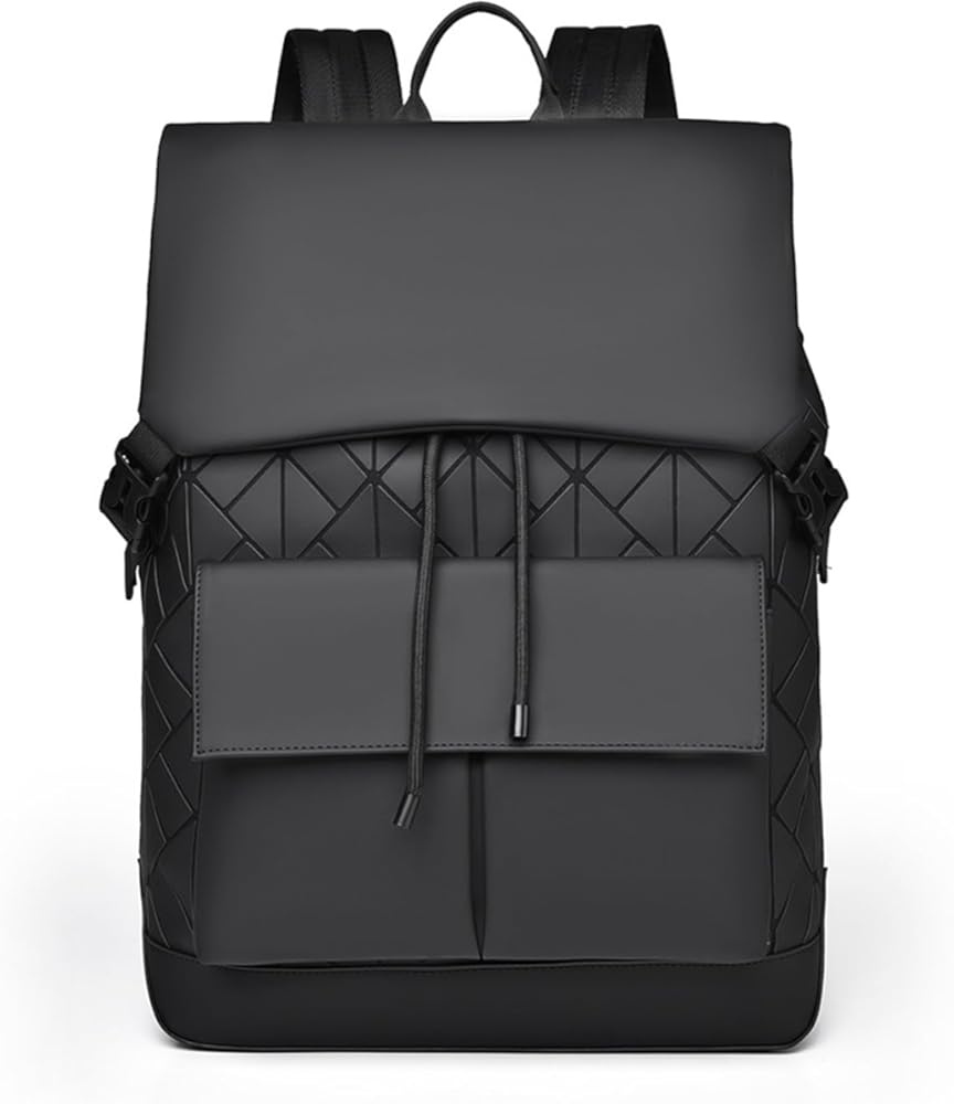 Laser Men's Business Backpack Large Capacity Travel(Tech Black)