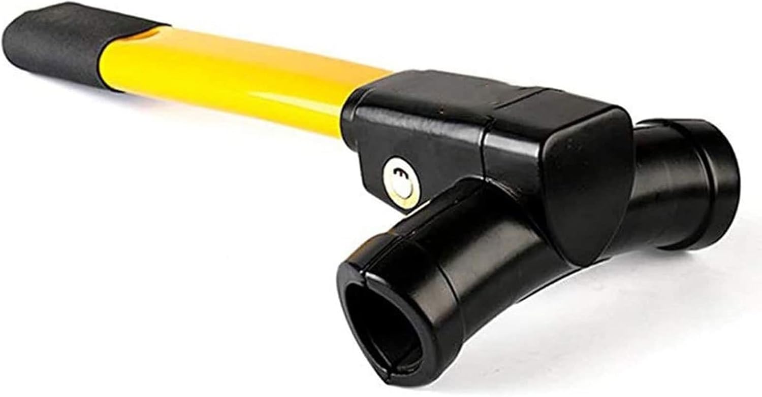 Steering Wheel Lock Strong Heavy Duty Anti-Theft Steering Wheel Lock Anti-Theft Retractable Hook Car Clutch Pedal Lock for Car Truck SUV Van Security with 2 Keys