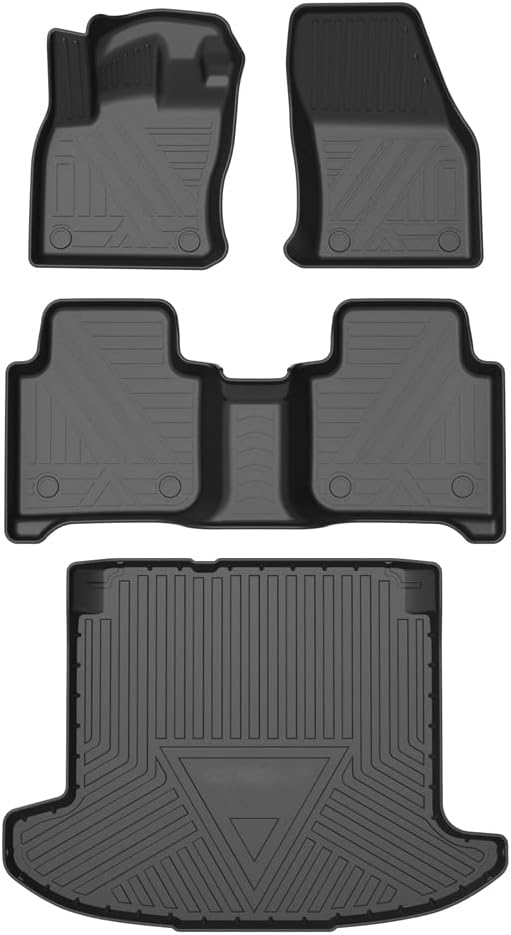 Car Floor Mats All-Weather TPE Foot Mats Odorless Pad Tray Interior Accessories Compatible with Skoda Kodiaq GT 2019-2022