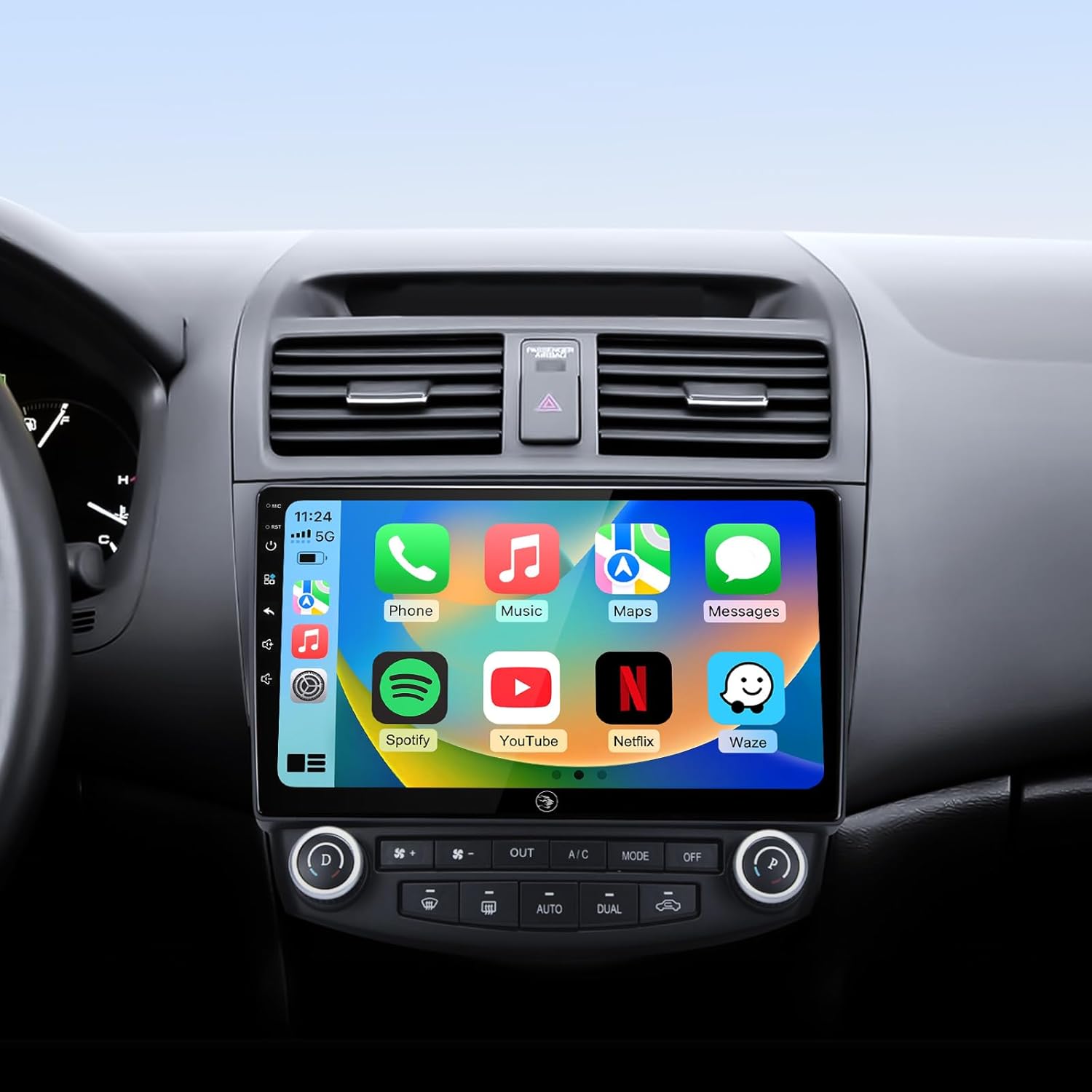 10.2'' Car Radio Stereo for Honda Accord 7th 2003 2004 2005 2006 2007 2+64G/5G WiFi/IPS HD Touch Screen/Wireless CarPlay/Android Auto/GPS FM/SWC Bluetooth/1080P Backup Camera