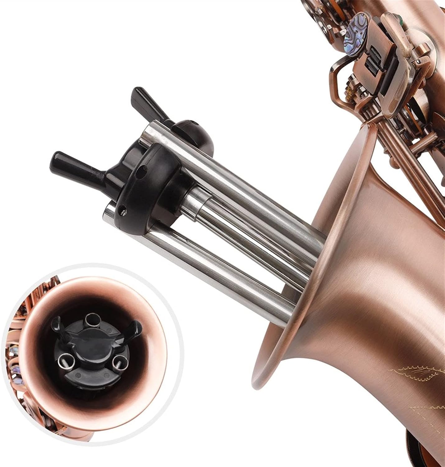 Saxophone Bb Key Brass Sax with Carrying Case Sax Stand Reed Gloves Cleaning Cloth Brush Sax Strap Mouthpiece Brush New Student Saxophone