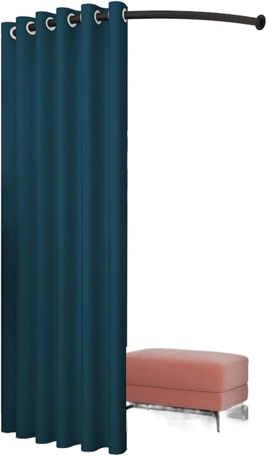 Wall-Mount Corner Fitting Room Spacious Fitting Room with Sunshade Changing Room Free-Standing Dressing Room Easy to Install