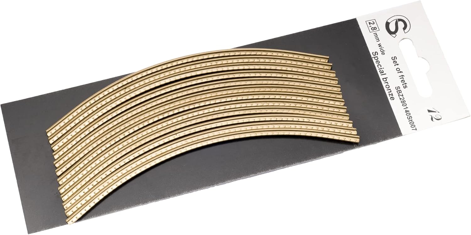 Musiclily Sintoms Fret Wire Set for Ibanez ESP Jackson Hard Rock Metal Guitar, 2.8mm Jumbo Size Bronze