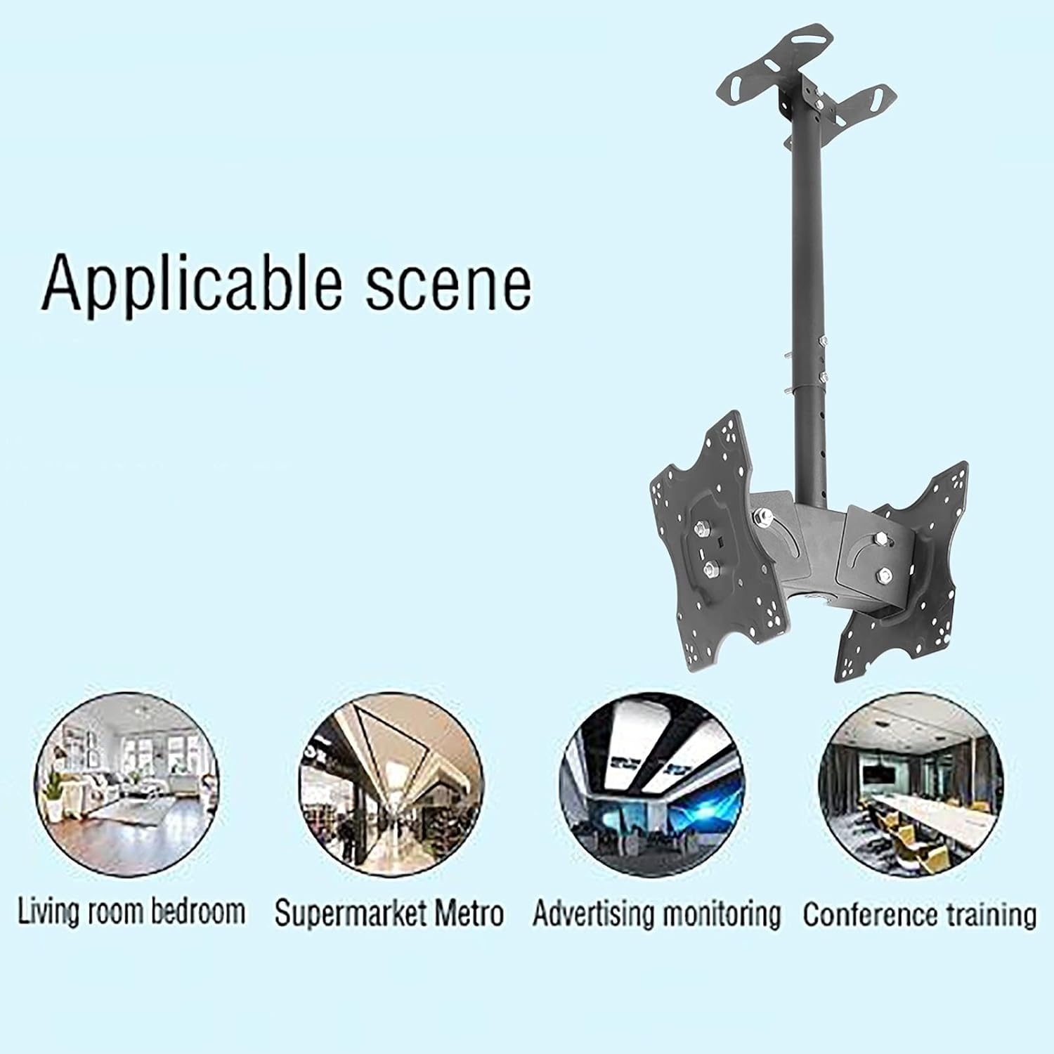 TV Stand tv Wall Mount Double Sided Ceiling TV Mount Bracket, Tilt and Rotatable TV Stand, for TVs 20 to 32 Inches, Max Weight 60lbs Per Screen