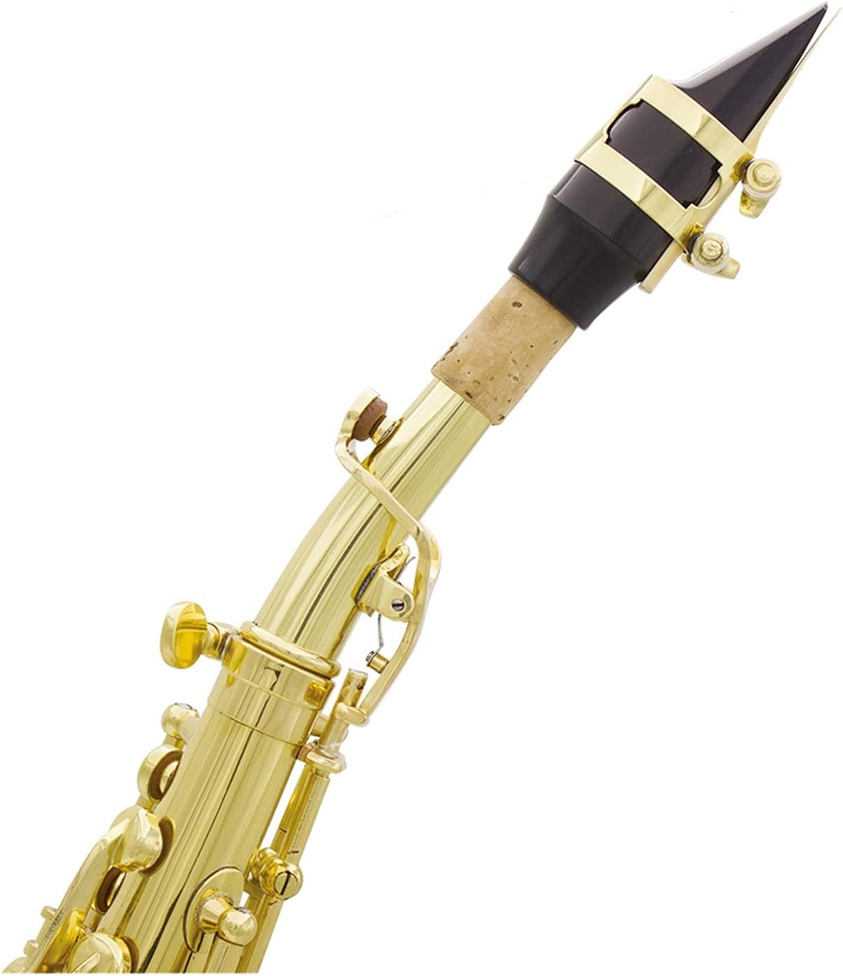 Brass Golden Carve Pattern Bb Bend Soprano Saxophone Sax Pearl White Shell Buttons Wind Instrument with Case Student Saxophone