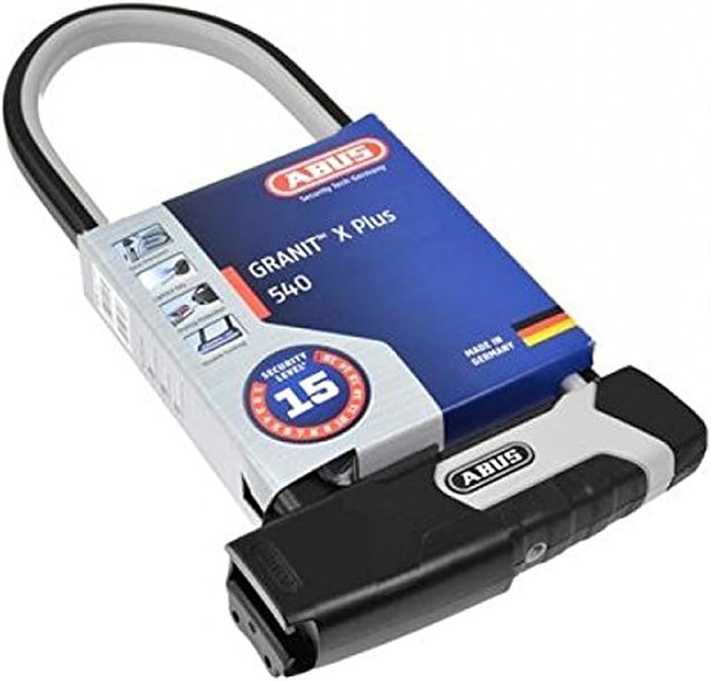 ABUS U-Lock Granit XPlus 540 + Eazy KF Mount - Bike Lock with Strong parabolic Shackle - Security Level 15