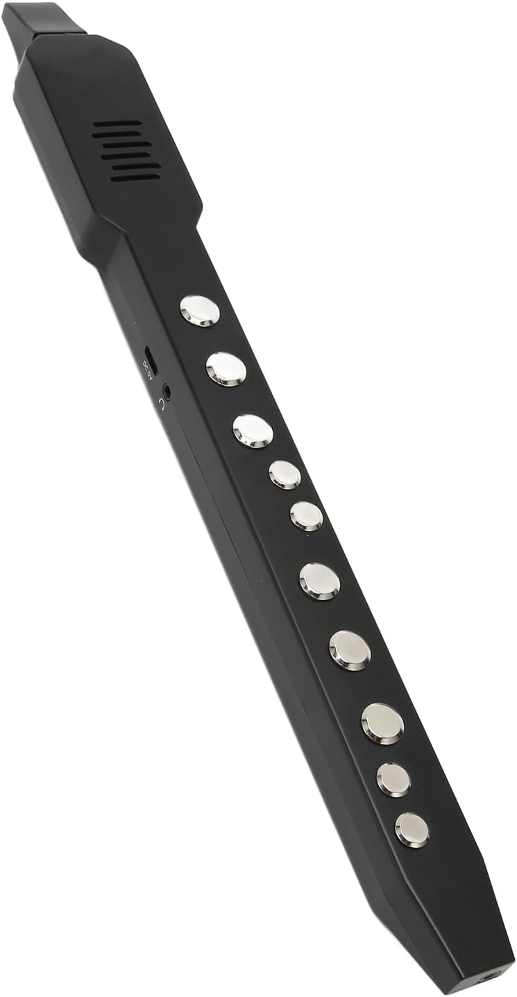 Wind Synthesizer MIDI Digital Wind Instrument Aerophone Digital Wind Instrument Digital Wind Instrument for Children, Teachers, Seniors, and Teens Built-in Battery (Black)