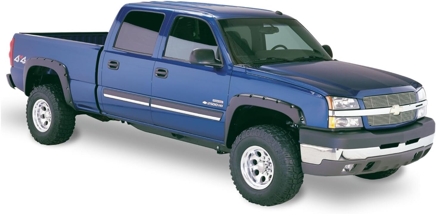 Husky Liners Fender Flares Pocket Style | Fits 2003-2007 Chevrolet Silverado 1500 & 1500 HD, 2500 HD & 3500 (2007 Classic Body Only, Excludes Dually) | Front & Rear, 4-pc Black - 2804918