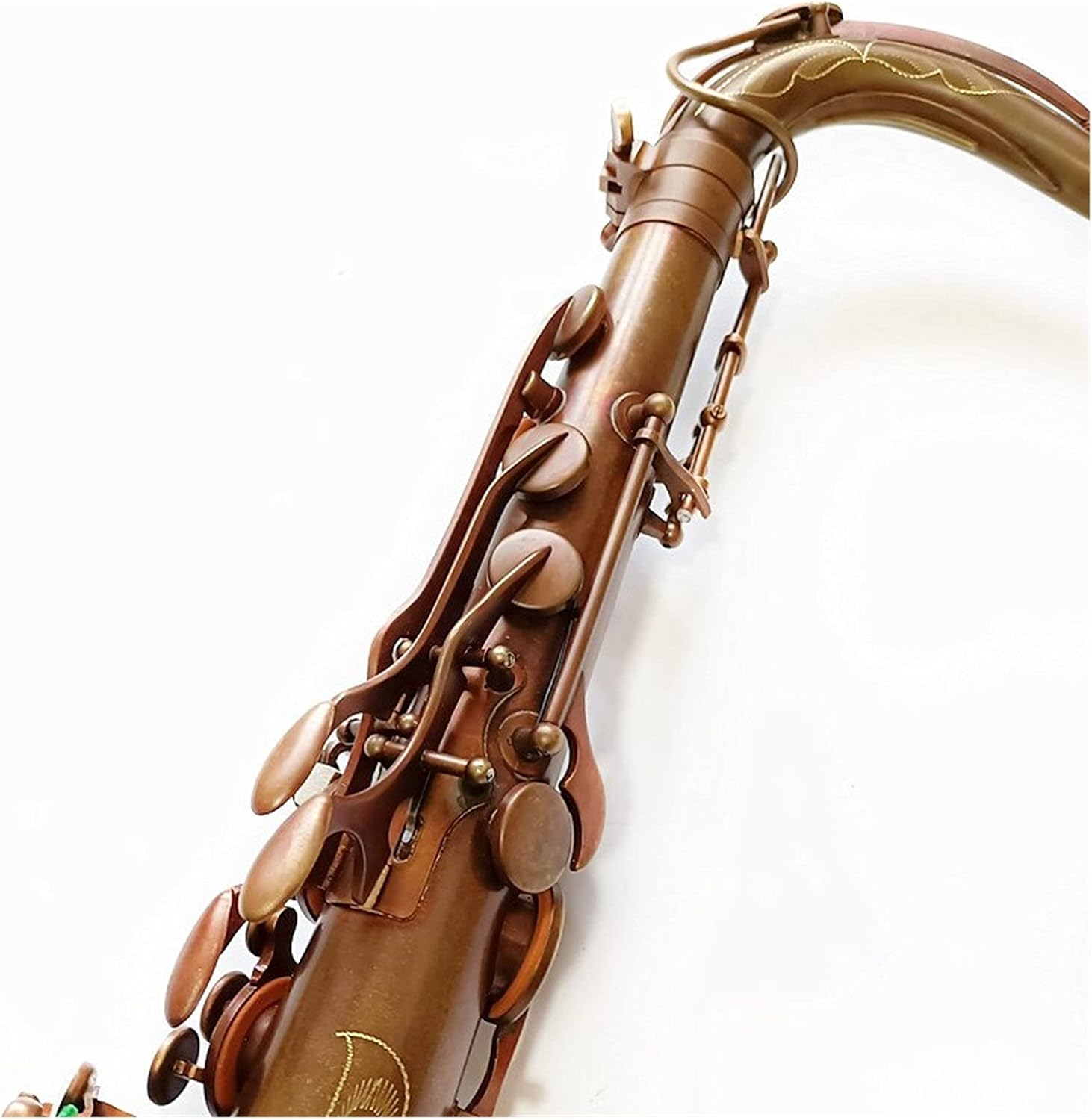 Sax Beginners Kit Tenor Saxophone Instruments Antique Copper Simulation Brass with Mouthpiece Wind Instrument
