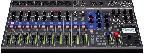 Zoom LiveTrak L-12 Live Mixer/Recorder Bundle with 6 XLR Cables and Austin Bazaar Polishing Cloth