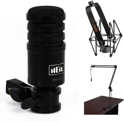 Heil PR781 Orginal Performance Studio Microphone with Suspension Shockmount and Two-Section Broadcast Arm