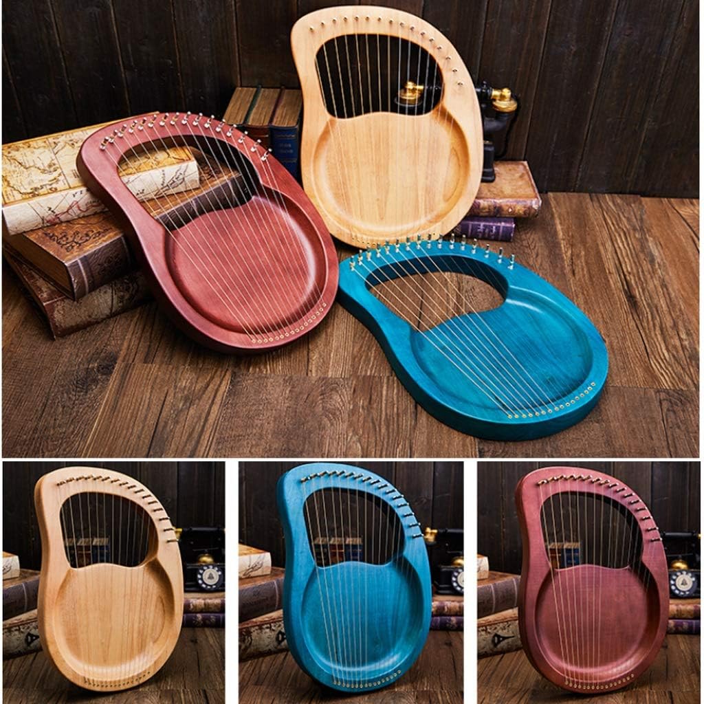 JOYGOOD Harp Autoharps Lyre Plate-Type Small Stringed Instrument, Humanized Design of The Harps, with Performance Package, Strings, Tuning Wrench (Color : Natural, Size : 16 String)