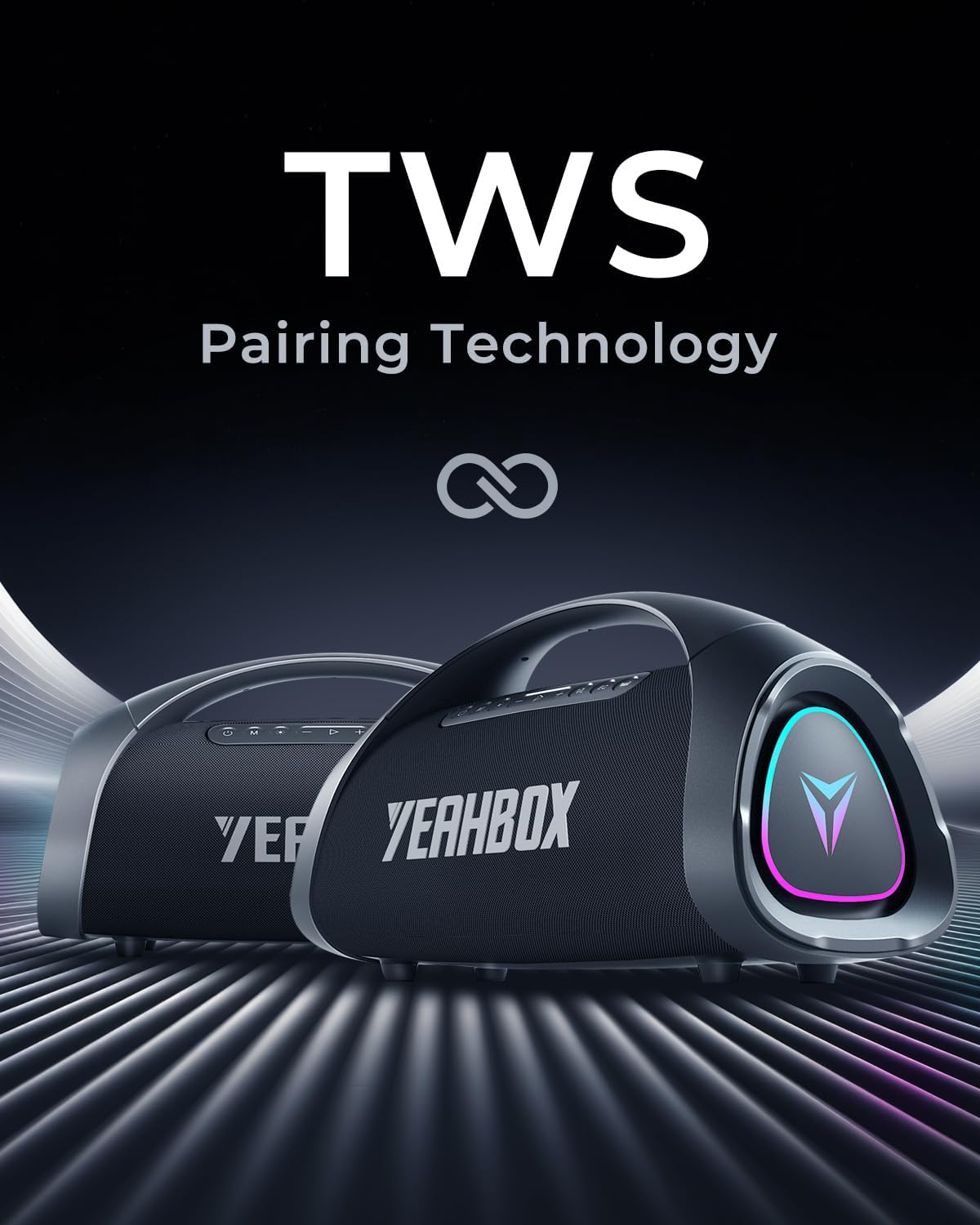 Sonic Boom MAX 300W Max Large Bluetooth Speaker Loud, Massive Bass, IPX66 Waterproof Party Portable Speaker with Subwoofer/EQ/Fast Charge, Outdoor Wireless Speakers