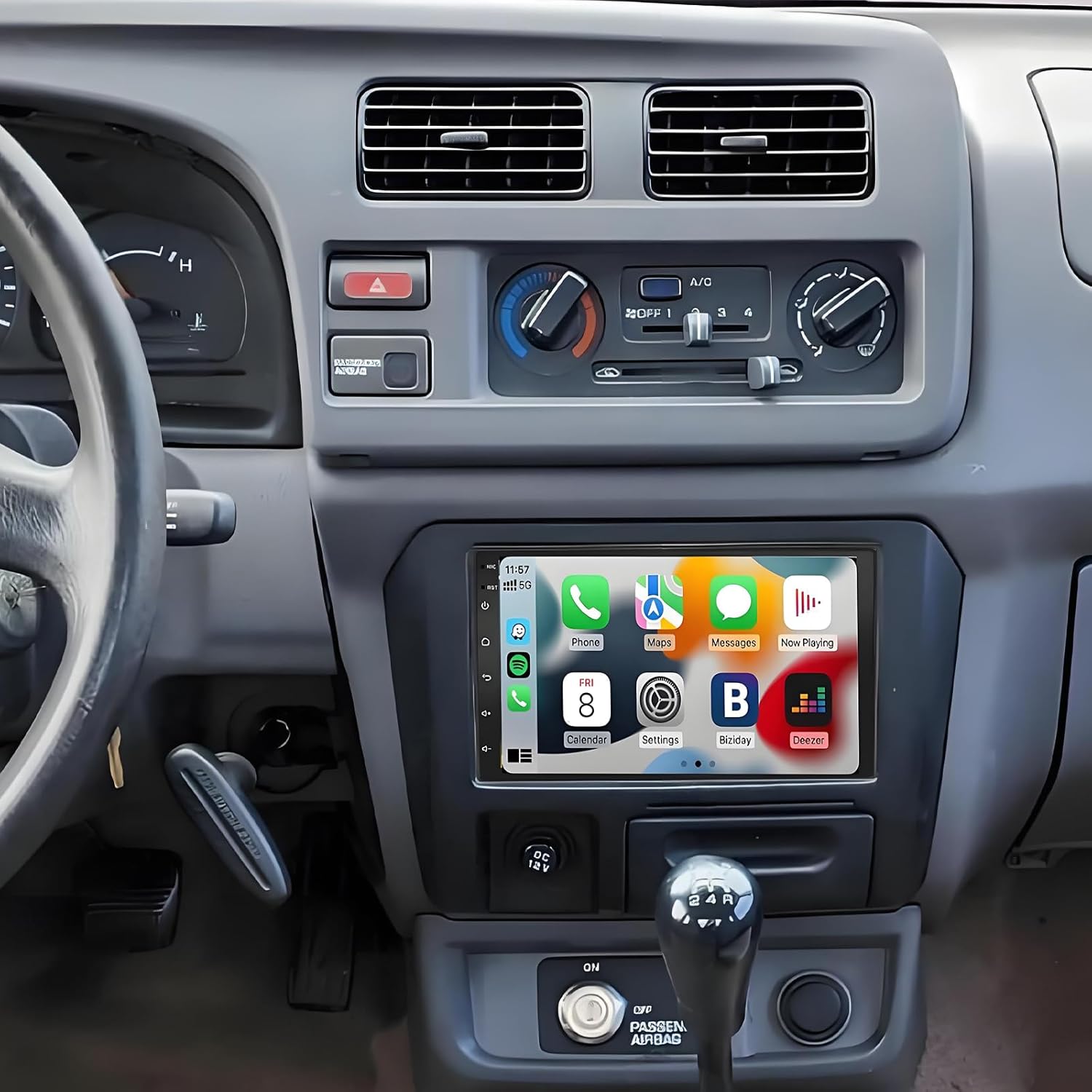 PHEZEN 8 core 7 inch Touchscreen Car Stereo for 1998-2000 Nissan Frontier, Android 15 Car Radio with Carplay & Android Auto GPS Navigation BT Mirror Link WiFi Backup Camera 8+256G