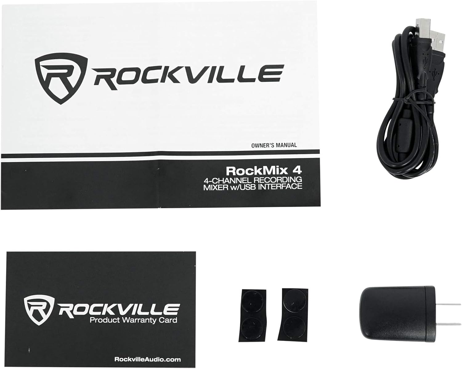 Audiosavings Bundle:(1) AKG D112 MKII Professional Dynamic Kick Drum Bass Guitar Microphone Mic Bundle with (1) Rockville RockMix 4 Channel Mic/Instr Pro Recording Mixer+USB Interface/EQ (Items 2)