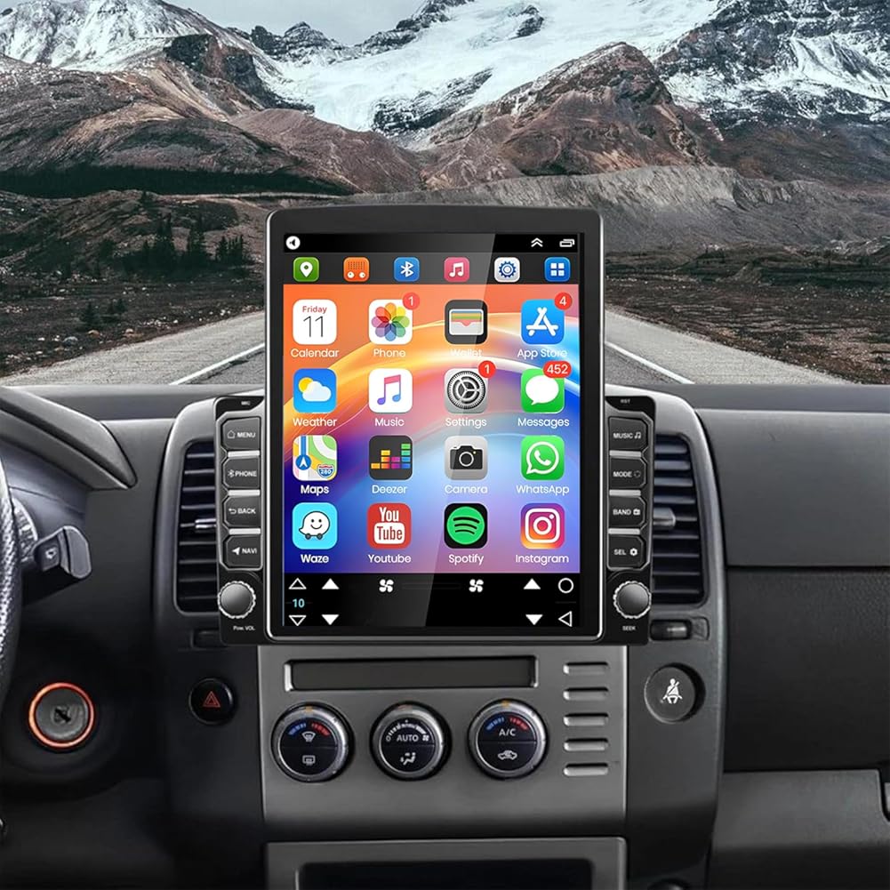 PHEZEN 9.7 inch Touchscreen 8 core Car Stereo Fit for Nissan Pathfinder 2005-2010, Android 15 Car Radio with Carplay & Android Auto in-Dash Navigation BT Mirror Link WiFi Backup Camera 8+256G