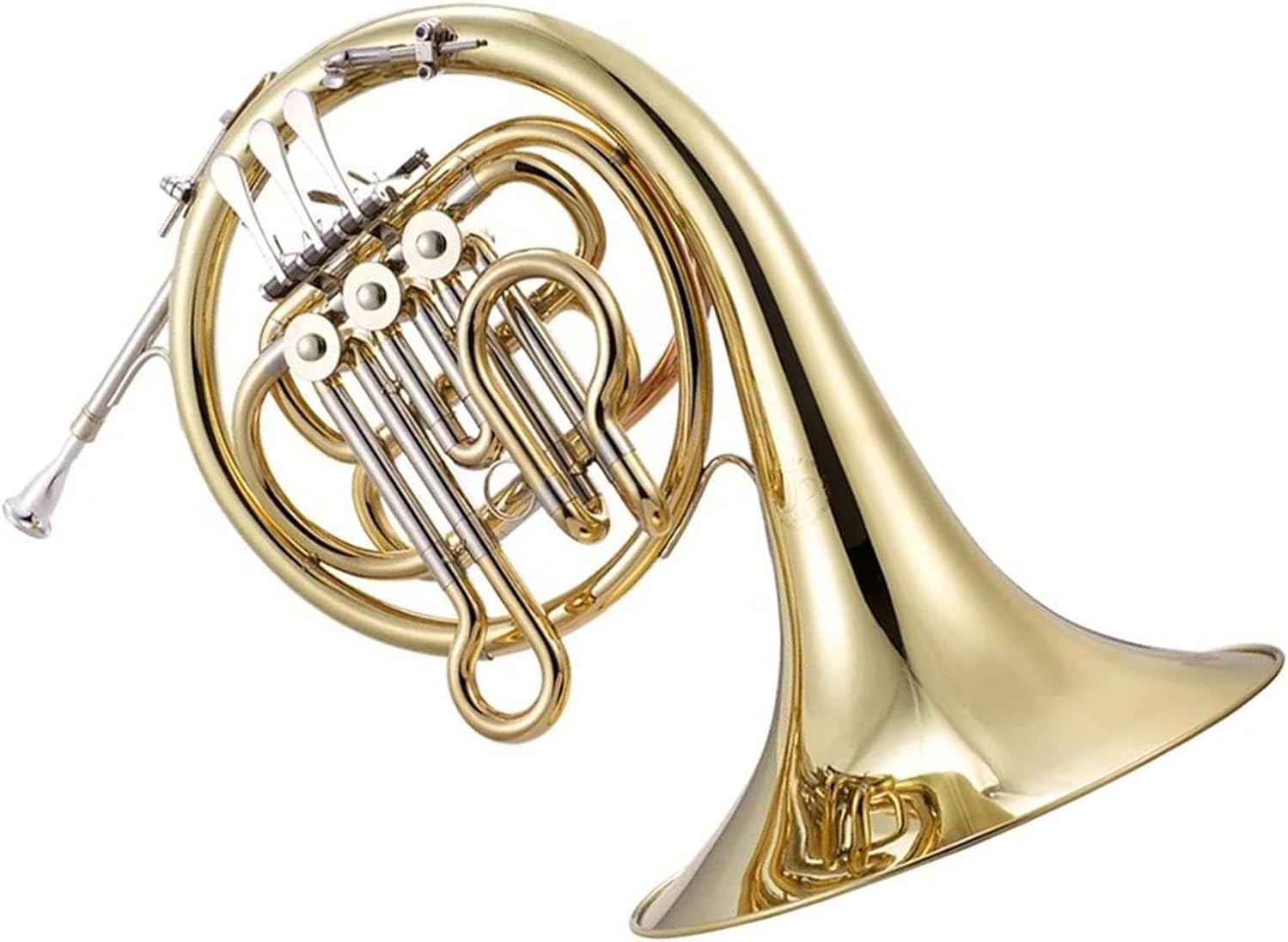 Brass French Horn Bb 3 Key Single Gold French Horn