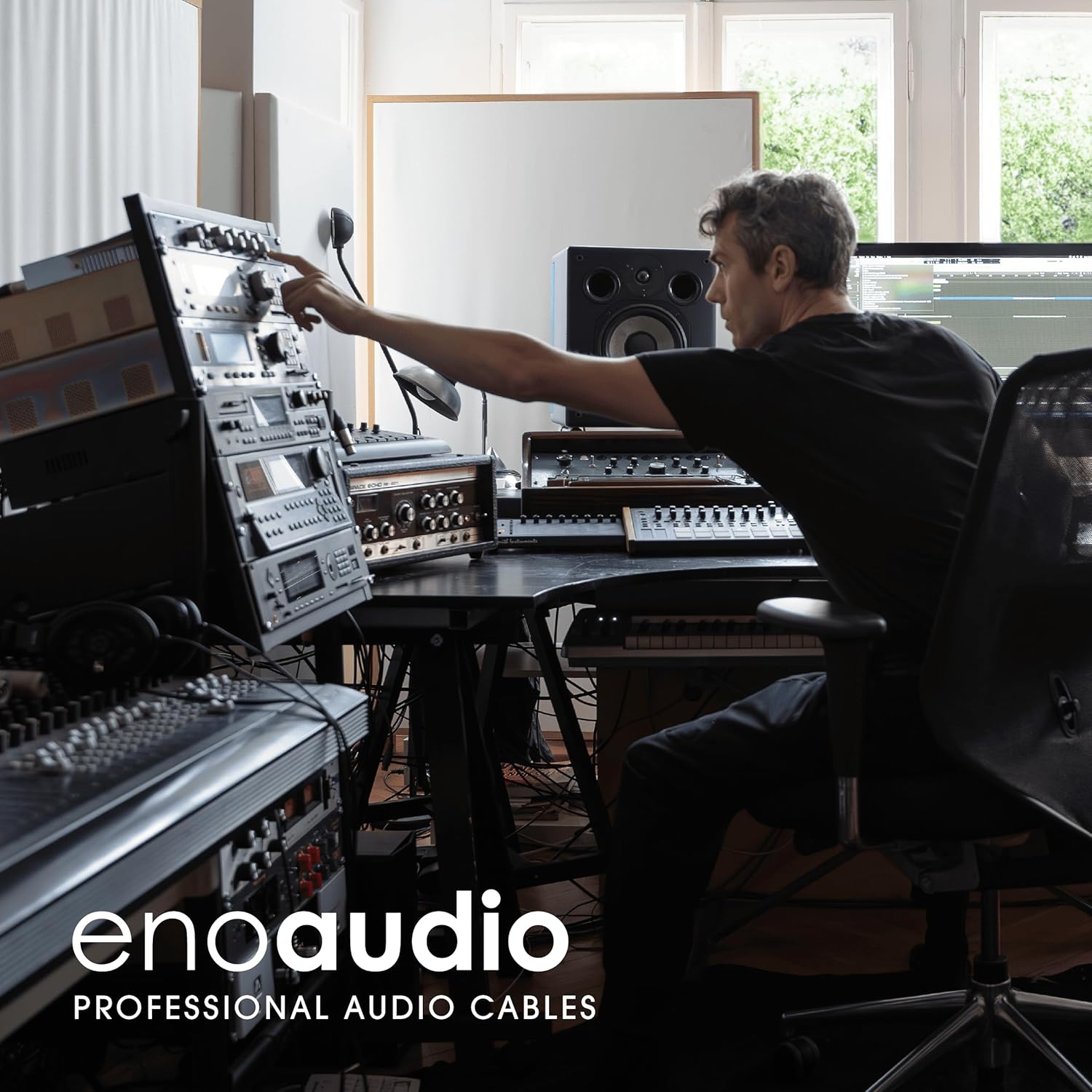 enoaudio Mogami 2534 Quad Pair (L,R) Cable | Neutrik XLR Female - XLR Male | HiFi - 1.64 ft / 0.5 m