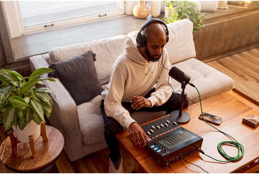 Mackie DLZ Creator Adaptive Digital Mixer for Podcasting, Content Creation, and Streaming with Zoom ZDM-1 Podcast Mic Pack, 32GB microSD Card and StreamEye Polishing Cloth