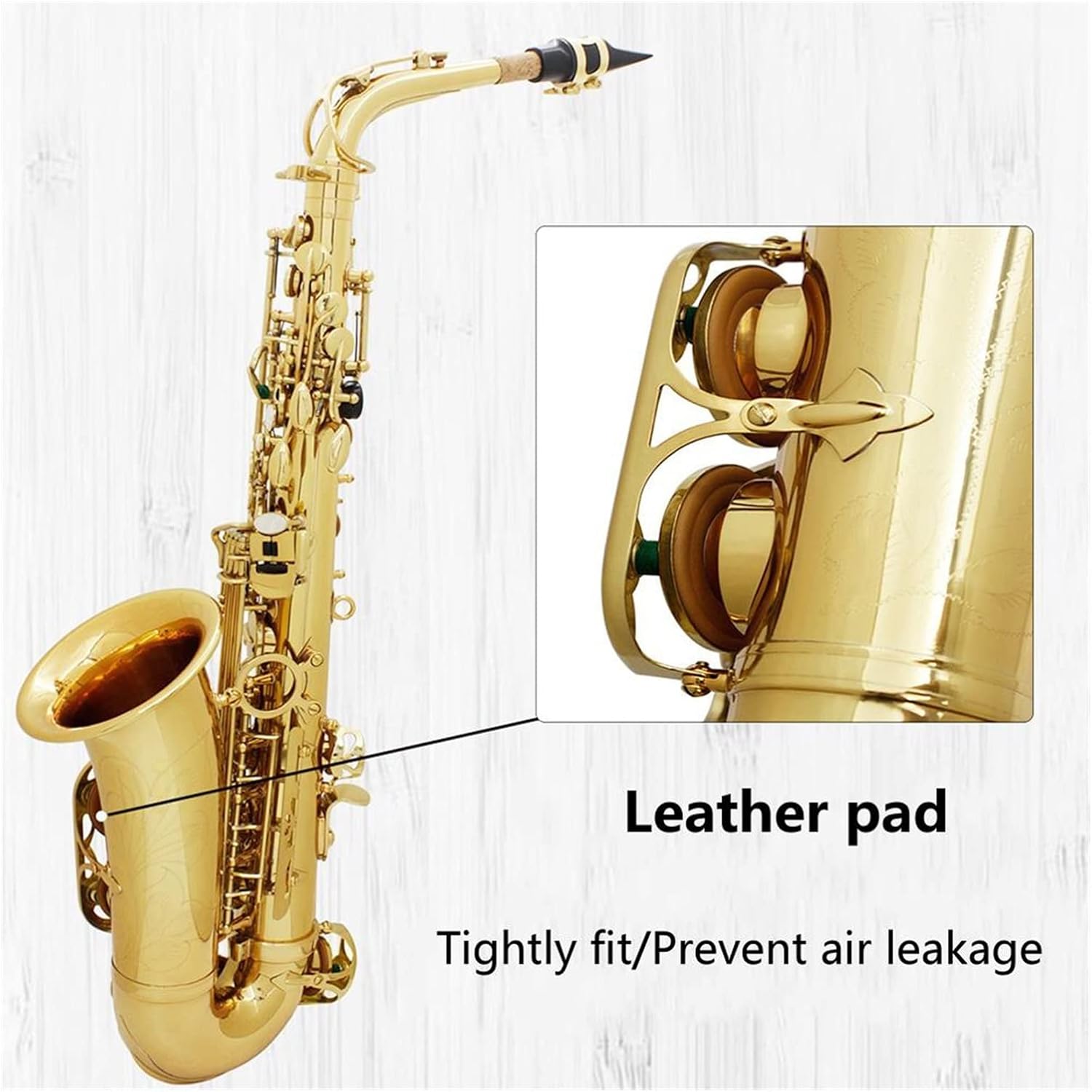 Alto Saxophone EB E Flat Woodwind Instrument Brass Sax with Box & Mouthpiece