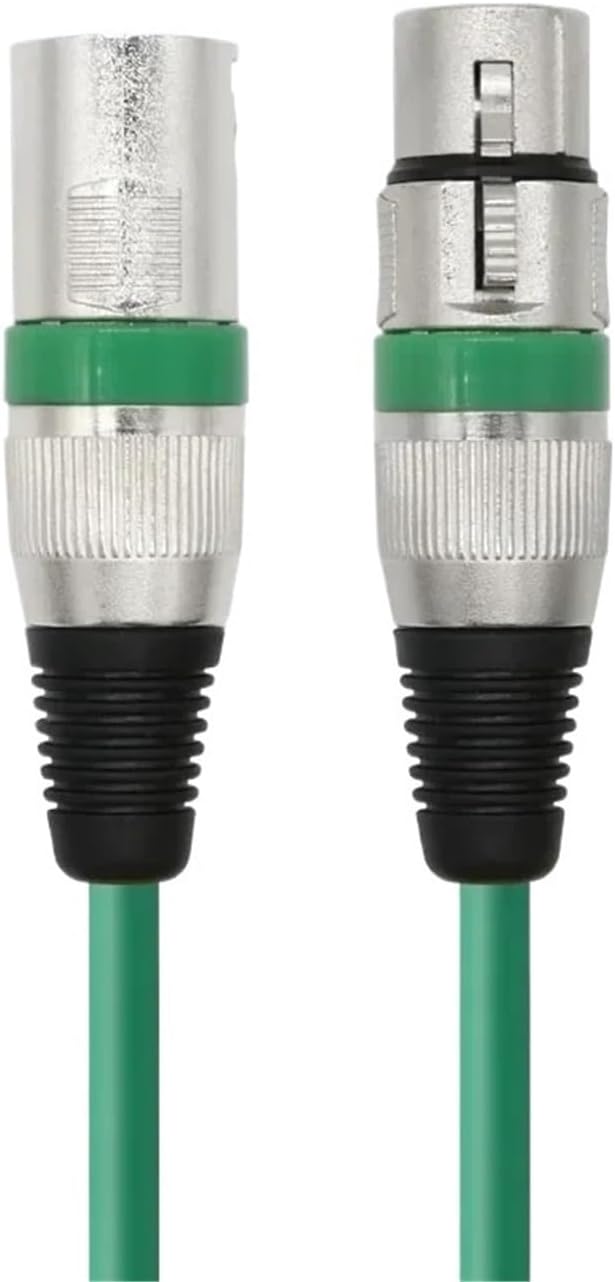 Audio Mic XLR Male to Female Colorful Speaker Patch Snake Cord 3 Pin Microphone Cable for Amplifier DMX Mixer(Green,0.5m)
