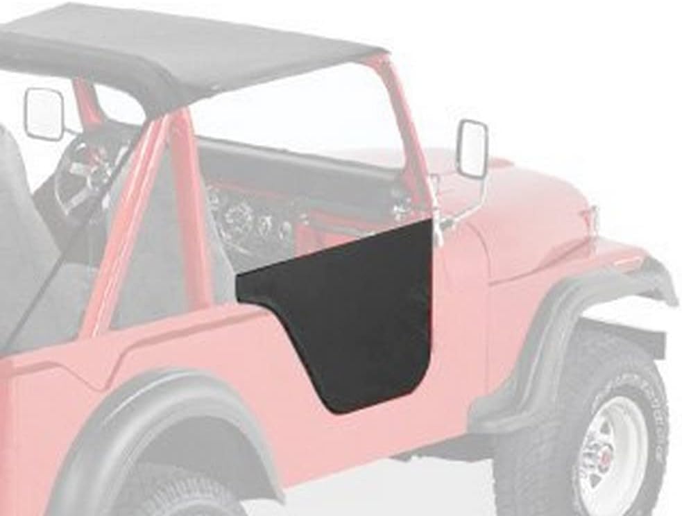 Bestop Lower Fabric Doors - Jeep '55-75 CJ5 / '56-75 CJ6 / '51-62 M38A1 (Black Crush)