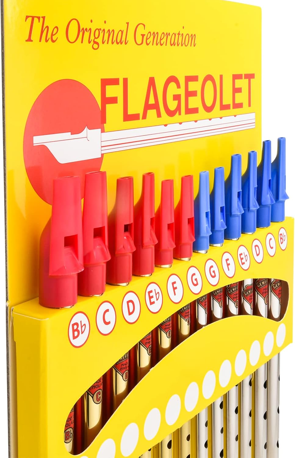 Generation G-17-18 Tin Whistle Master Pack – 12-Pack Variety Set with Instruction Booklet – Brass & Nickel-Plated Whistles for Beginners and Professionals