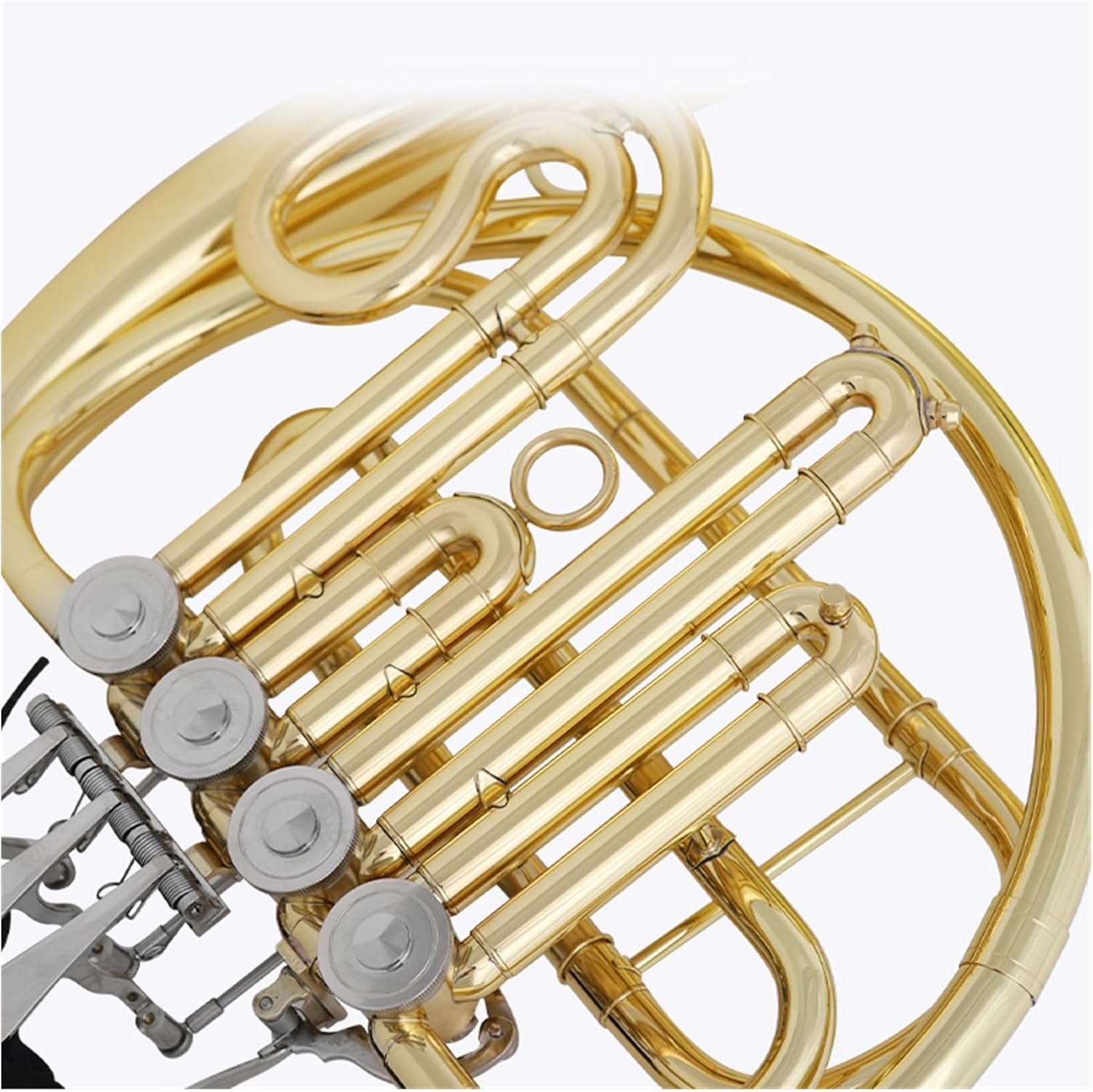 French Horn Instrument 4 Keys B Flat Brass Single Row