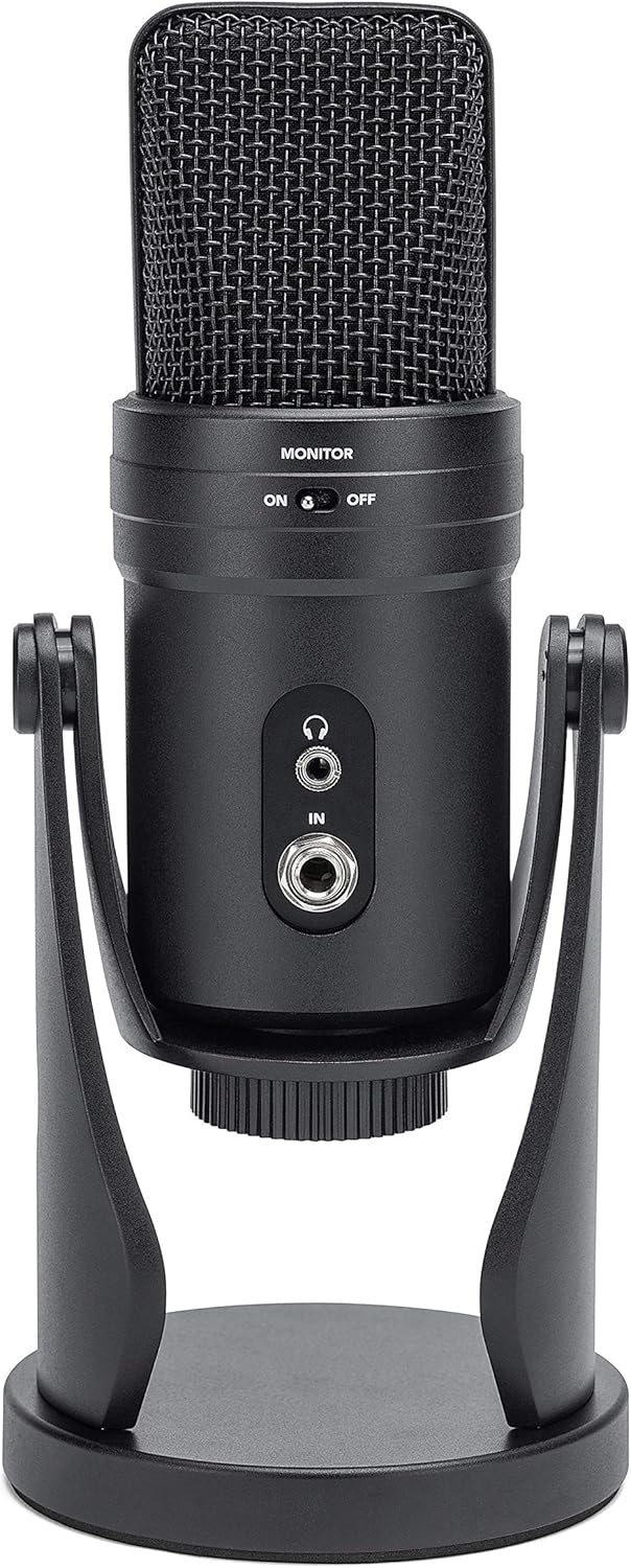 Audiosavings Bundle: (1) Samson G-Track Pro Studio USB Condenser Mic+Built in Audio Interface Bundle with (1) Rockville PRO-M50 Studio Headphones w/Detachable Coil Cable, Case+Extra Ear Pad (2 Items)