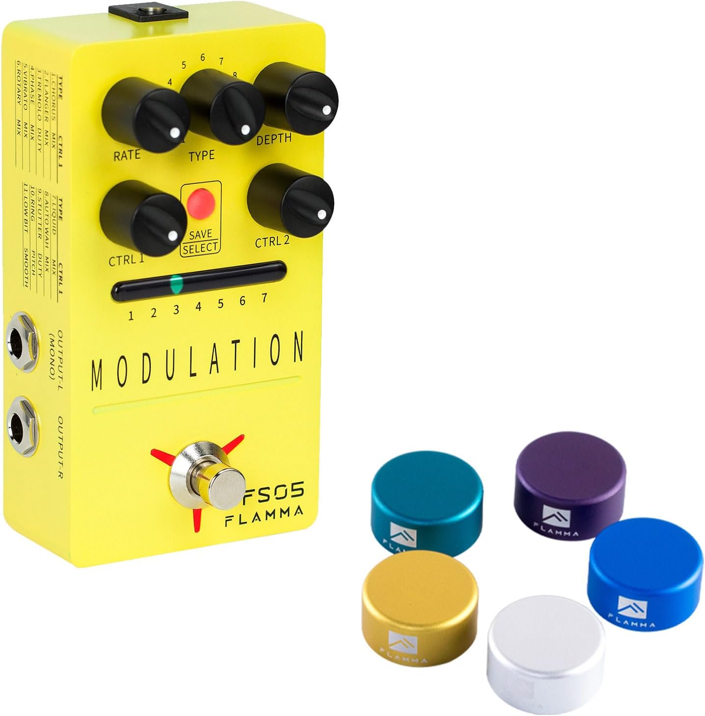 FLAMMA Modulation and Footswitch Toppers