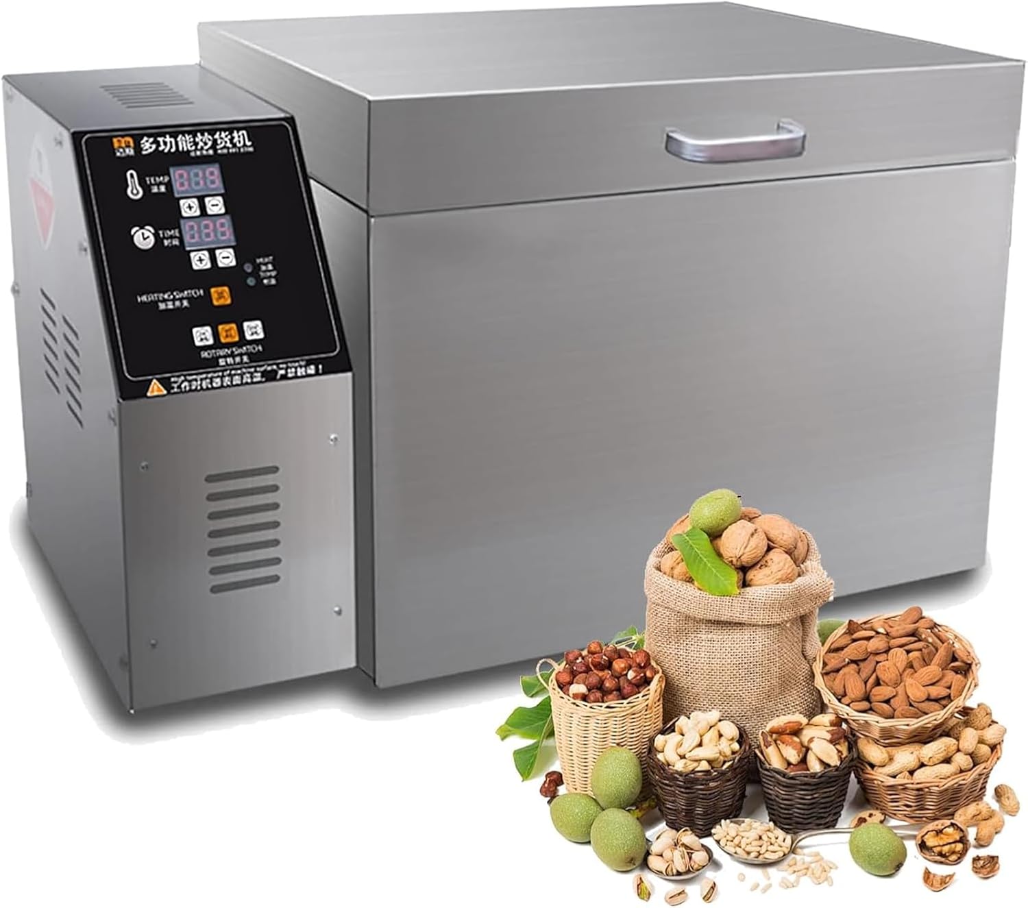 Commercial Coffee Roaster Machine, Electric Coffee Bean Roaster Machine, Nut Peanut Cashew Chestnuts Roasting Machine Electric Drum Coffee Roaster, Even Heating