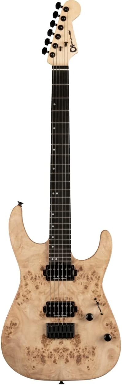 Pro-Mod DK24 HH HT E Mahogany with Poplar Burl Electric Guitar, Desert Sand