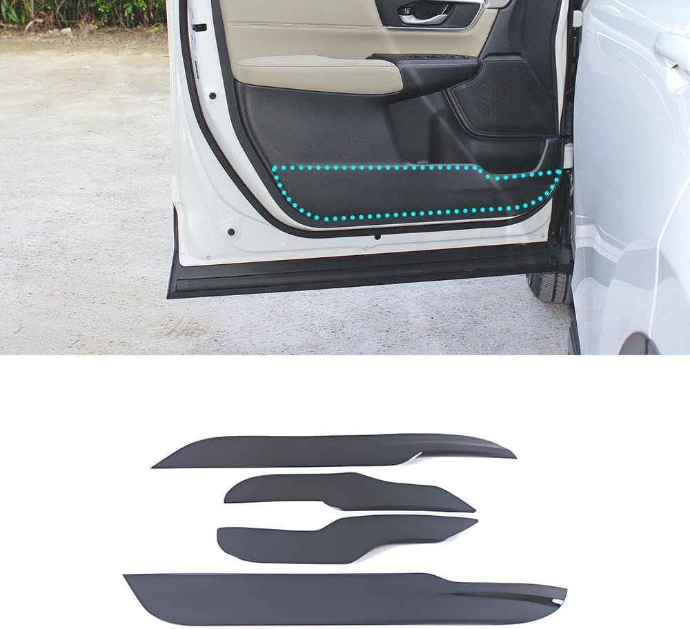 Auto Accessories Fit for Honda CRV 2022 2021 2020 2019 2018 2017 Car Door Armor Plates (Black) Titanium Alloy 4 PCS
