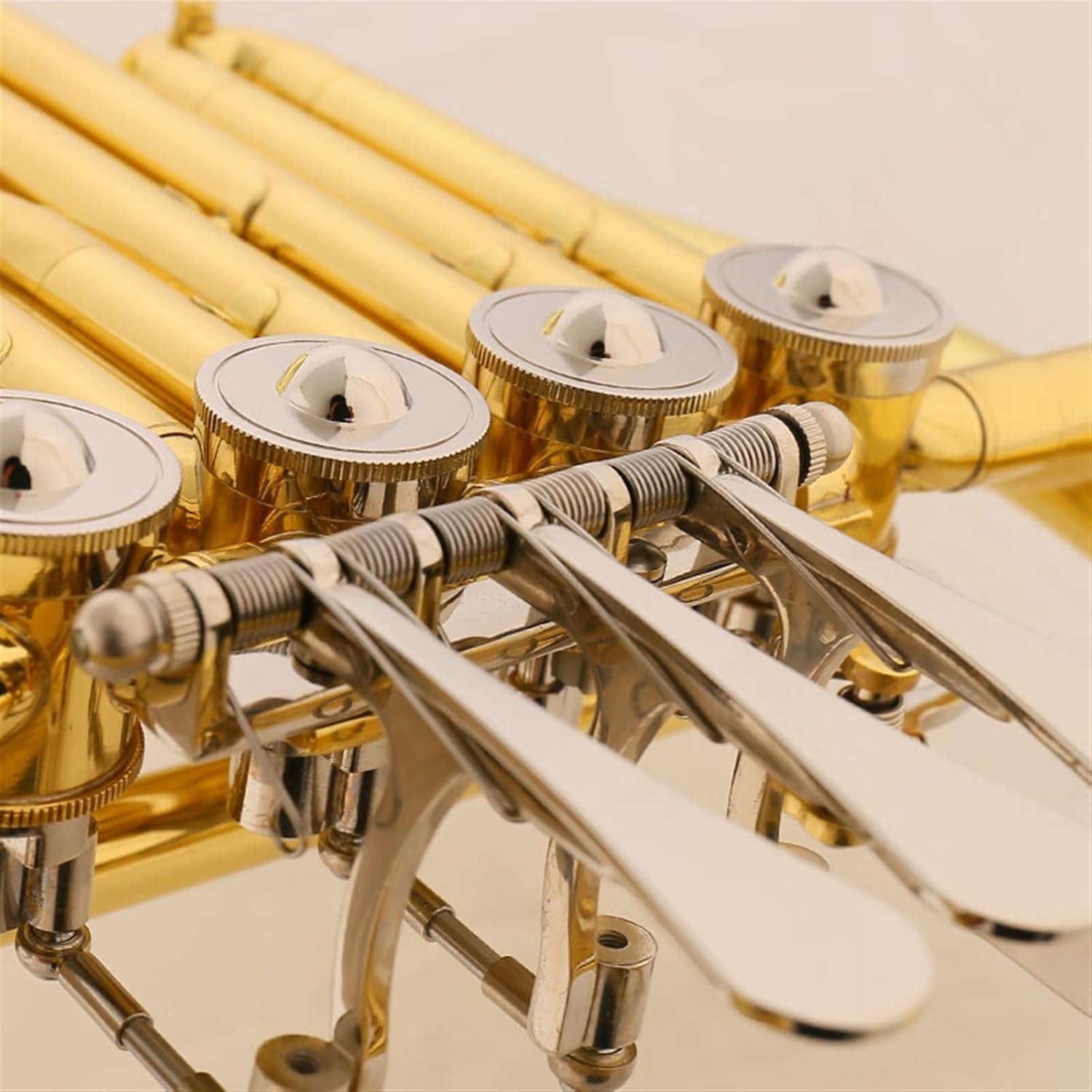 Brass French Horn French Horn Bb/F Four-Key Modified Single French Horn Professional Beginner Wind Band Single Row Four-Key