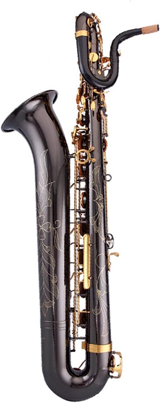 Sax Beginners Kit Baritone E Flat Saxophone Brass Black Nickel Plated Sax Musical Instruments with Mouthpiece Case Wind Instrument (Color : Antique Copper)