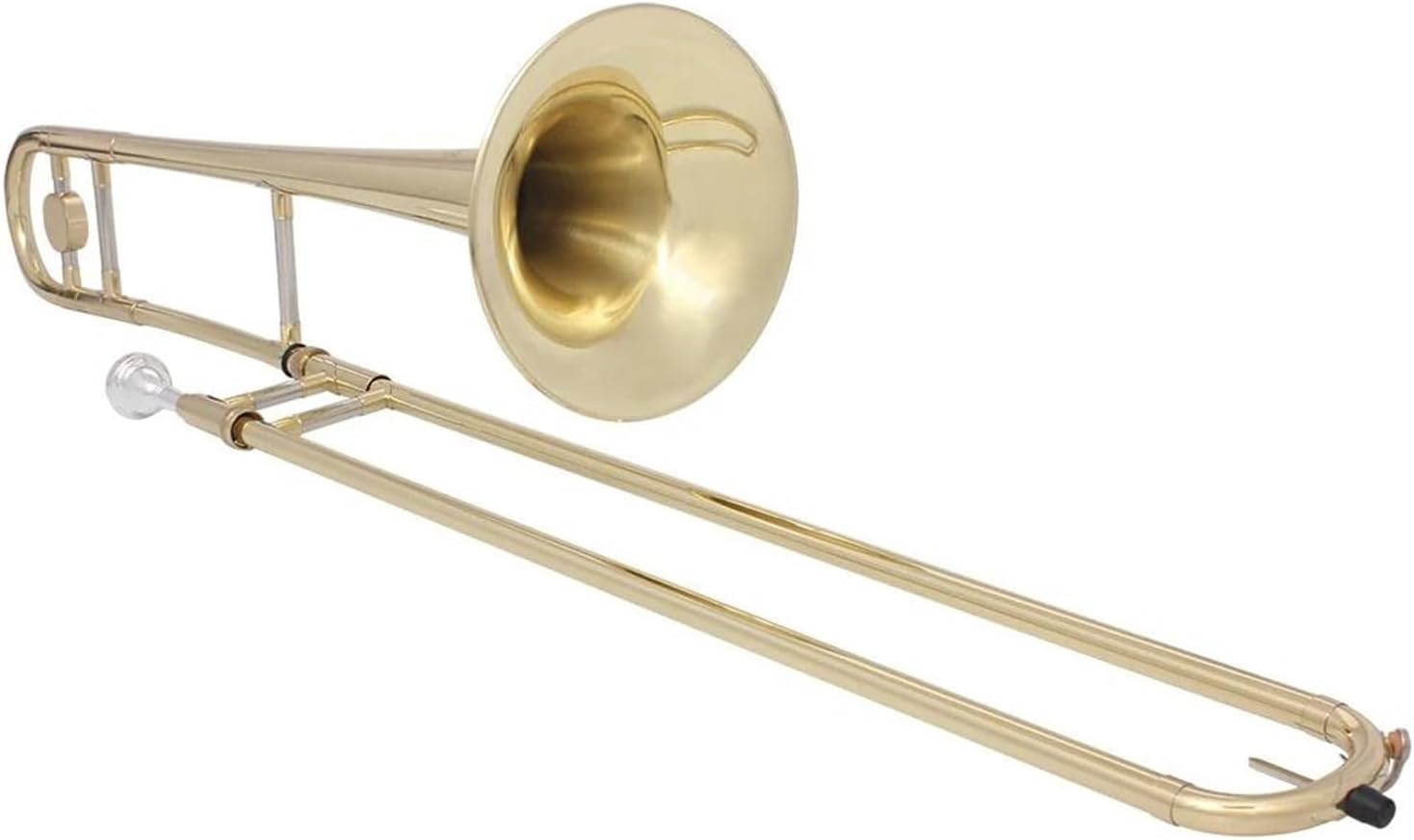 Bb Alto Trombone Brass Body Nickel Plated Instrument Set(Gold)