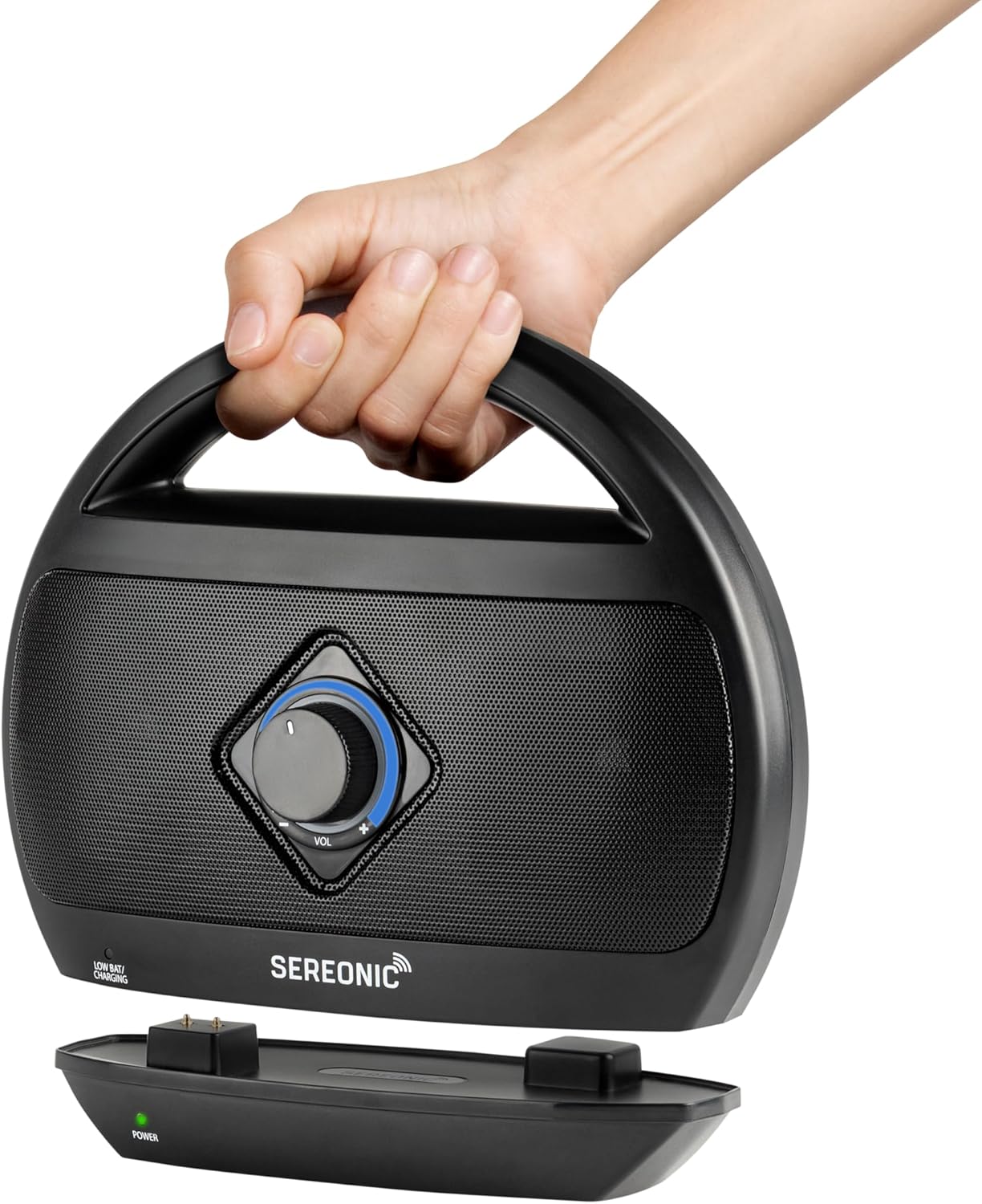 Portable Wireless TV Speakers - Ideal for TV Watching Without The Blaring Volume - Wireless Speakers Designed for Hard of Hearing, Elderly, and Seniors