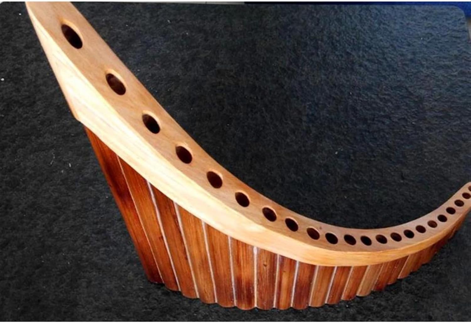 22 Pipes Professional Right/Left Handmade Panflute Woodwind Musical Instrument C/G Key (Color : Right G key)