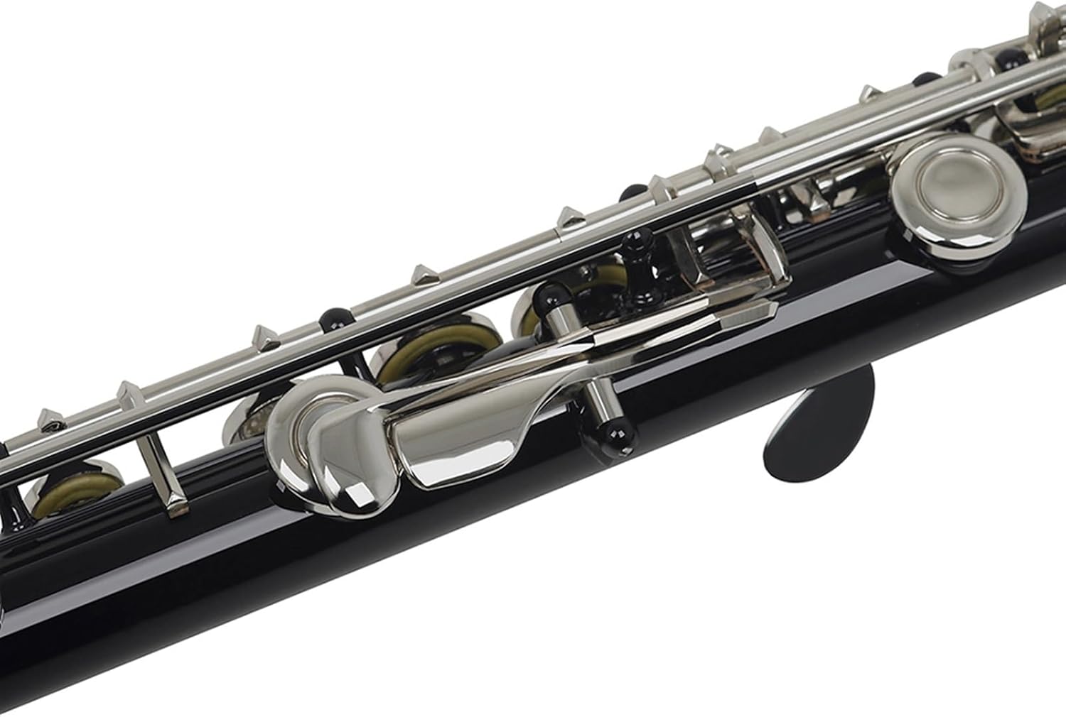 Flute Black 16 Hole Flute Woodwind Closed Key Plus E Key C Nickel Plated Flute with Case Flutes Musical Instruments